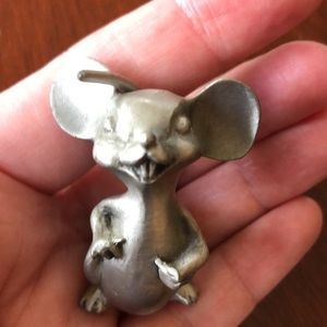 Pewter mouse figurine